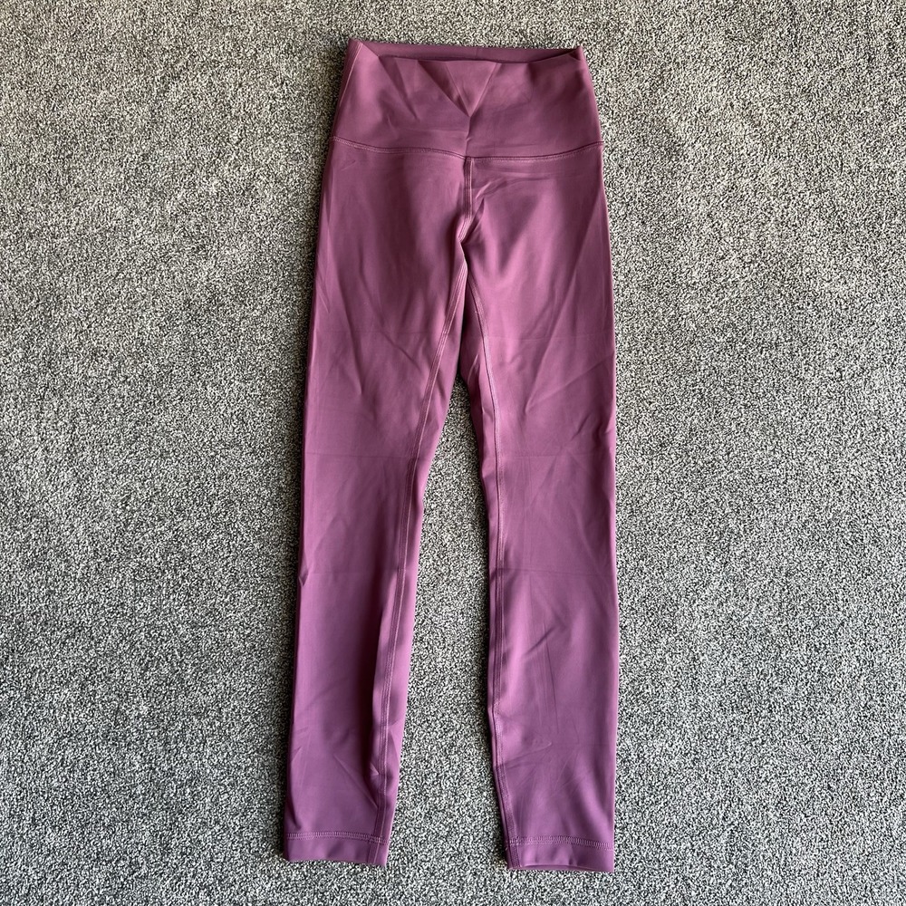 Lululemon Womens Size 4 Purple High Rise Full Length Leggings Yoga Workout Pants